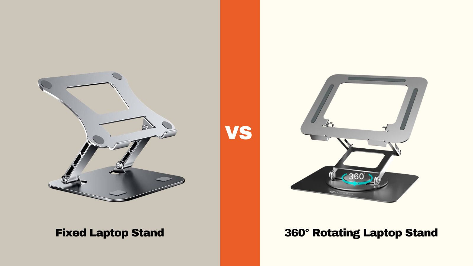 360° Rotating Laptop Stand vs Fixed Laptop Stand – Nest Station